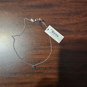 Coach Silver Pendant With Chain And White Drawstring Dust Bag